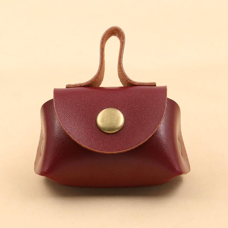 Retro Style PU Leather Necklace Coin Purse - 16 Color Choices, Trendy Accessory
