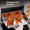 Stainless steel preservation box microwaveable square plate with lid thickened refrigerator fruit storage box sub