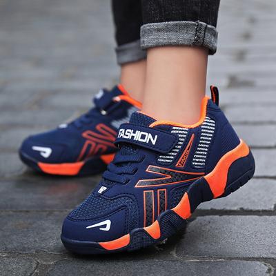 Klassenkameraden Jungen Sneaker Frühling und Herbst Mesh Atmungsaktiv Mode Leder Mittelschule Ältere Kinder Studenten Weiche Sohle Laufschuhe Freizeit