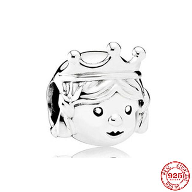 

Новый оригинальный 925 серебряный цветок розы подвеска в виде зуба Корона бусины подходят для дам браслет пара DIY ювелирные изделия подарок