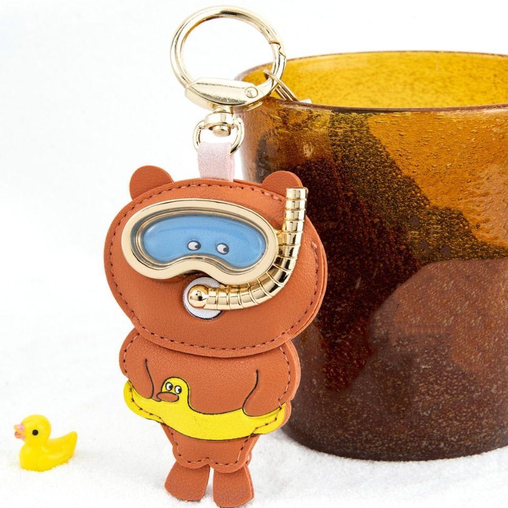 

Мультяшный кожаный кулон из цинкового сплава, рюкзак, подвеска, нежный брелок для ключей от автомобиля, украшение для ключей