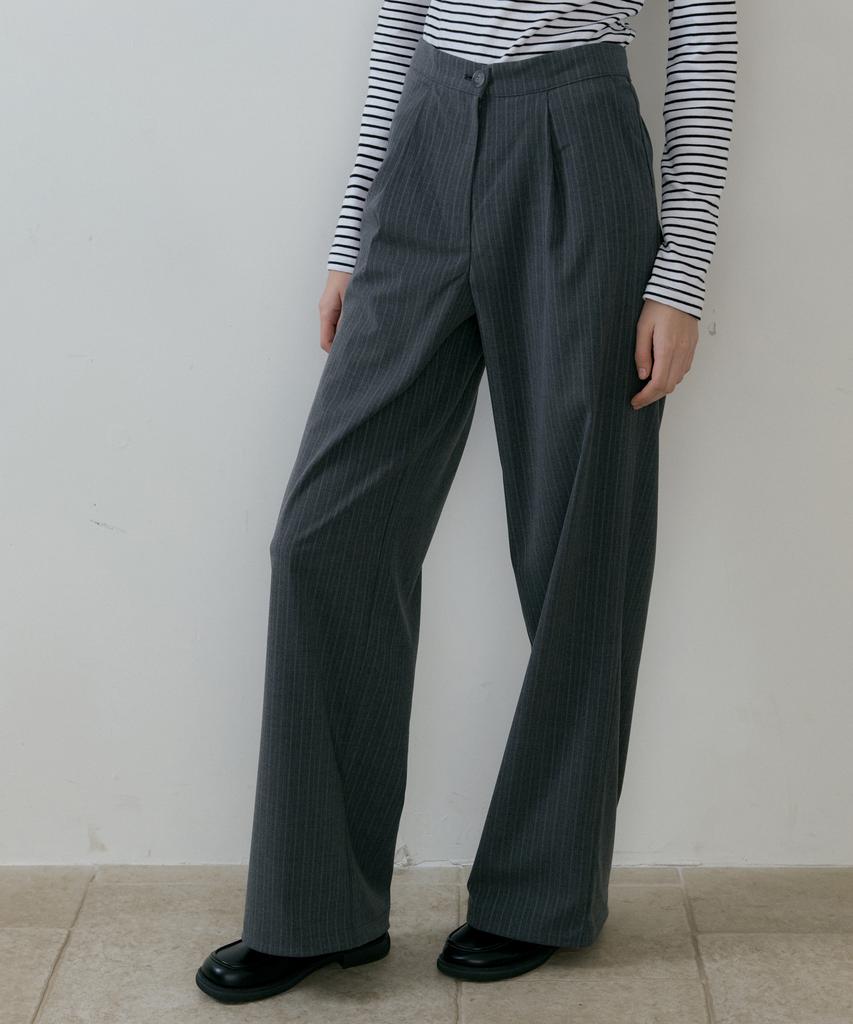 REORG Batd Stripe Slacks Grey