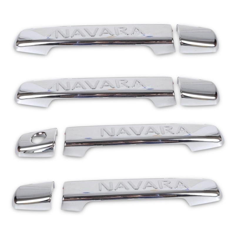 FUNDUOO For Nissan Navara Frontier D40 4 Door 2005-2013 New Chrome Door Handle Cover Bowl Trim Taillight Sticker Car