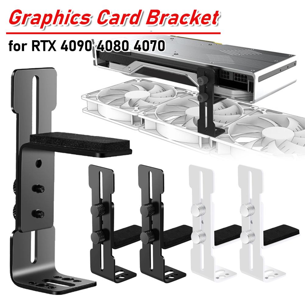 6-96mm Graphics Card Support Holder for RTX 4090 4080 12CM Chassis Fan GPU Support Adjustable Computer Graphics Card Bracket