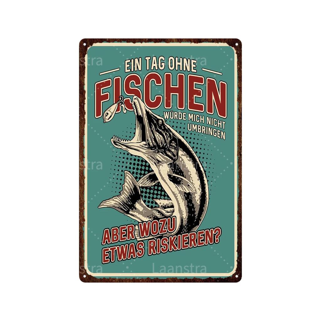 Vintage Animal Various Fish Metal Plate Wall Decor Tin Signs Art Posters Plaque Man Cave Bar Club Decoration Iron Painting