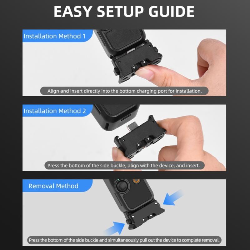 Expansion Charging Adapter for Pocket 3 with 1/4inch Thread Mount Magnetic Adapter Camera Charging Base Accessories