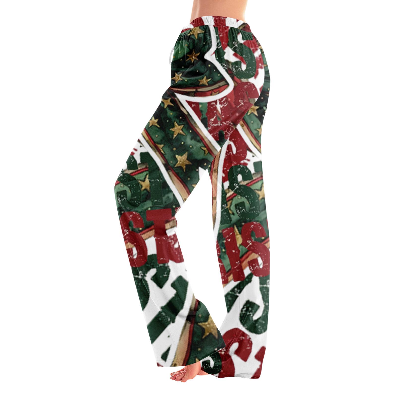 

Жіночі піжамні штани, одяг для сну, повсякденні штани на шнурках, еластичні пояси, зручні прямі вільні штани для йоги XL