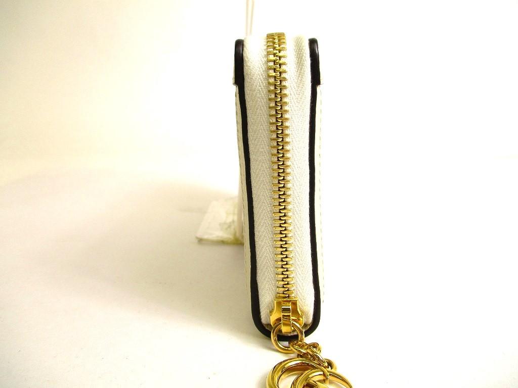 Authentic Saint Laurent YSL Black White Bicolored Leather Trifold Wallet Compact Wallet #9977 Open Box