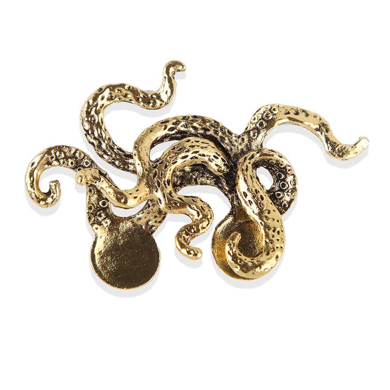 Vintage Animal Crocodile Octopus Shaped Men'S Suit Lapel Brooches Pin Classic Accessories For Men Coat Suits