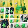 Süße grüne Frosch Plüsch Umhängetasche für Damen Cartoon-Figur Crossbody Tasche mit Reißverschluss