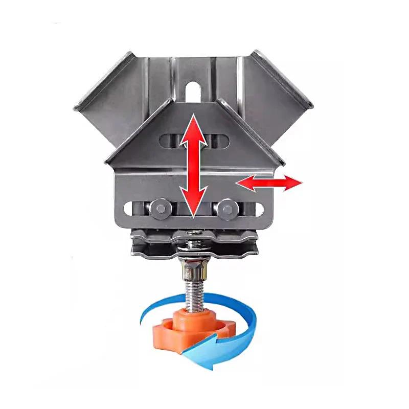 Stainless Steel Wood Working Clamps 90° Right Angle Fixed Clamp Adjustable Positioner Photo Frame Splicing Quick Clamp Hand Tool