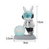Resin Space Rabbit Phone Holder Decorative Cute for Car Dashboard Decoration