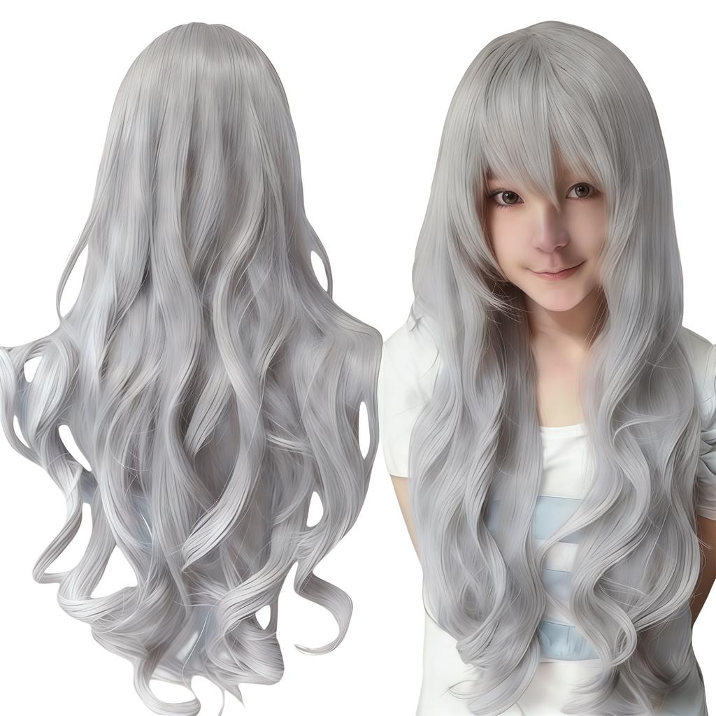 Synthetic Hair Forest Green Lolita Cosplay Wig Curly Sailor Pluto Anime Wigs Tsuyu Asui Halloween Costume Wig for Girl