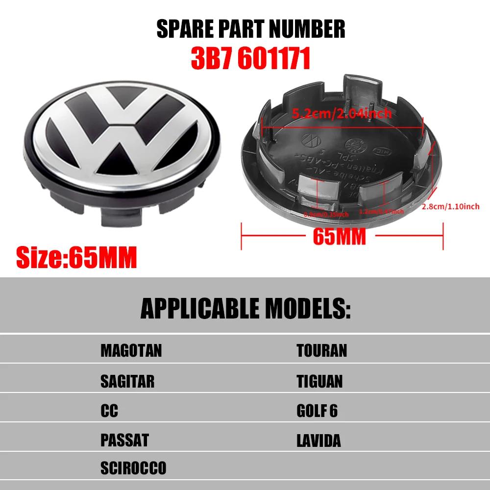 For VW Volkswagen Jetta MK5 Golf 4pcs 56/65/66mm Car Wheel Center Cap Hubs Covers Huncaps Accessory For Volkswagen VW GTI Golf J