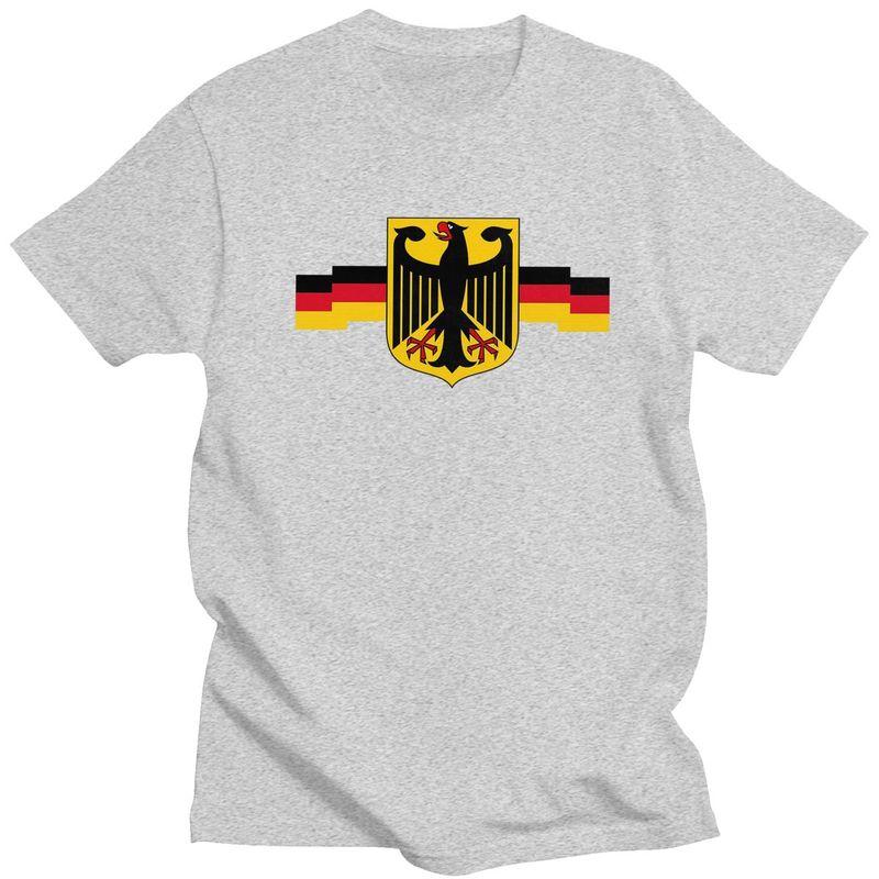 Custom German Eagle On Shield T Shirts for Men Pure Cotton Tee Tops Germany Flag Tshirt Casual Tshirt Clothing