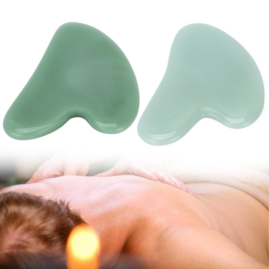  Sha Facial Tool Natural Jade Stone Guasha Massage Board for Face Relieve Tensions