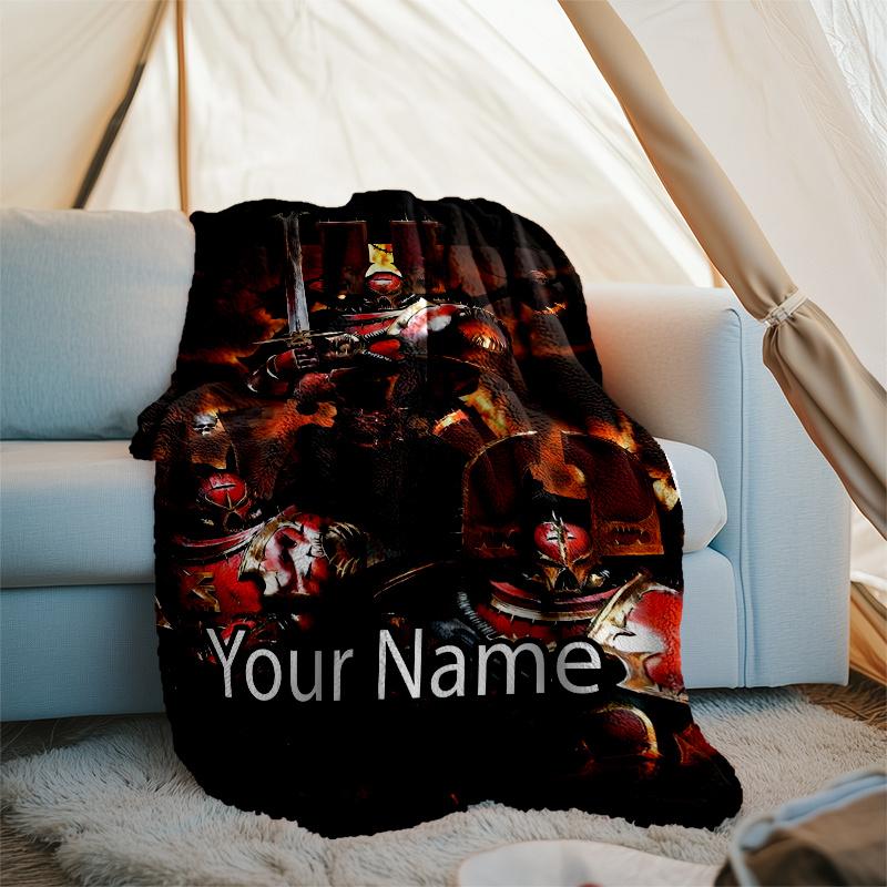 Custom Name Total War Warhammer Theme Printed Blanket - Perfect for Couch, Bed, Travel & Outdoor Use | Machine Washable, Cozy & Durable.