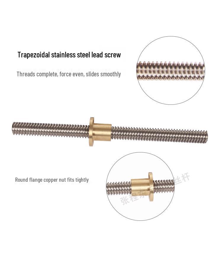 304 Edelstahl T10 Trapezgewindespindel Mini-Lineartisch & Schrittmotor-Set für 3D-Drucker