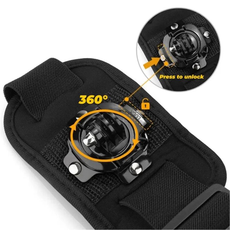 Universal Chest Mount Shoulder Strap Adapter Offering 360 Degree Rotation For Various Sports Camera Models