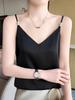 Women's Versatile Summer V-Neck Pearl Strap Satin Tank Top