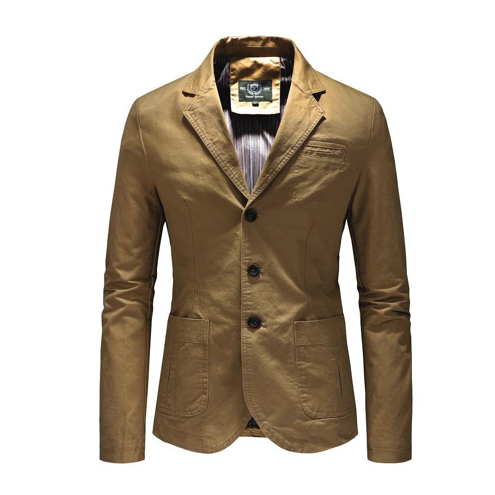 Men's Business Casual Pure Cotton Jacket Coat - Casual Fashion Menswear.