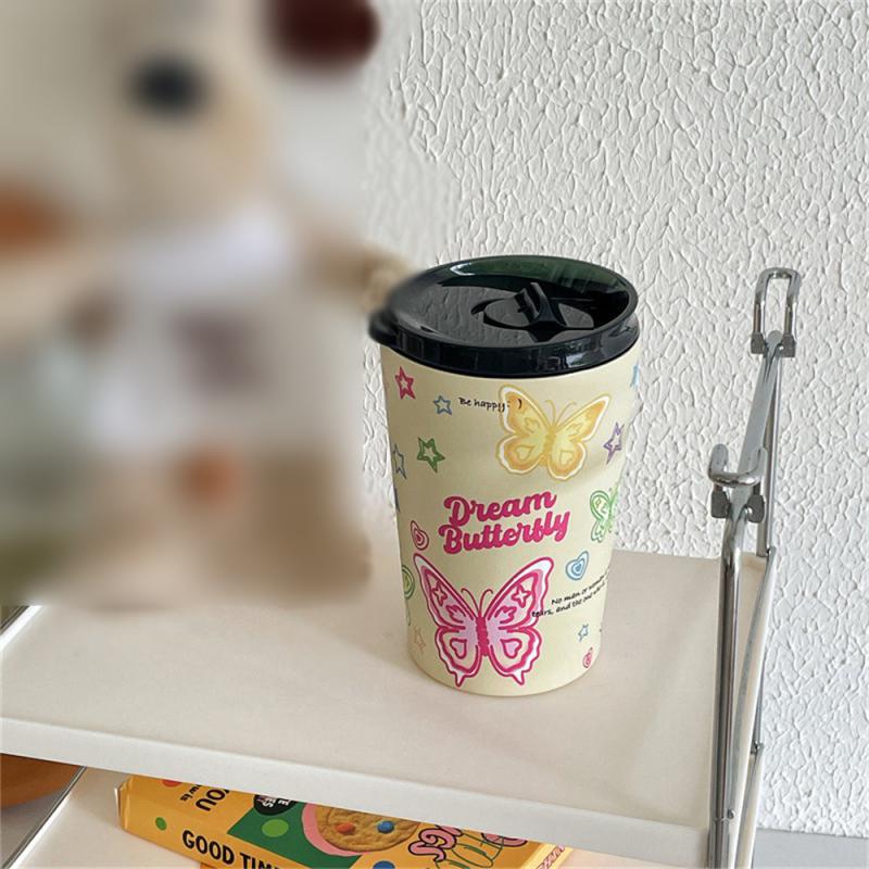 Thermos Cup Leak Proof Cute Design Keep Drinks Hot Convenient For Students Durable Stainless Steel Cute Thermos Cup Coffee Cup