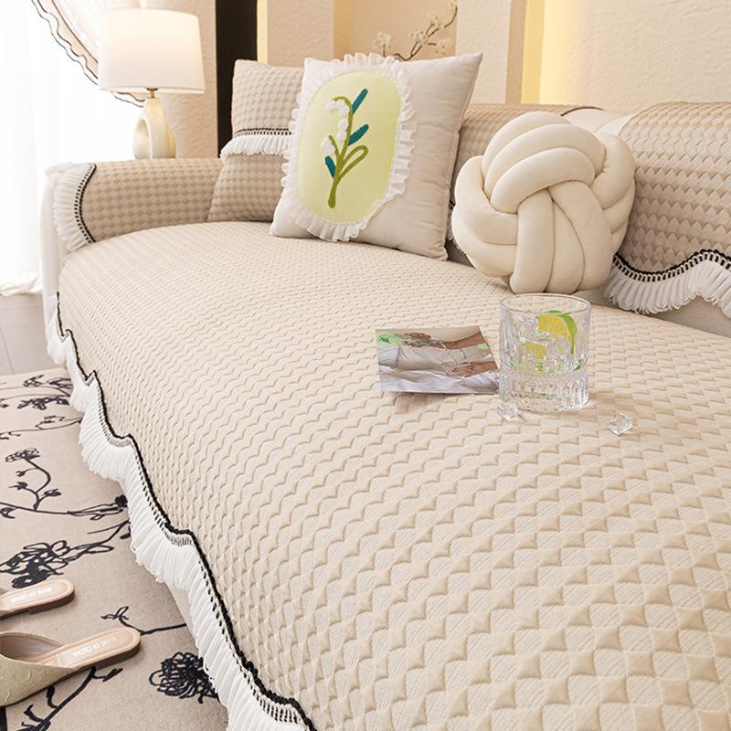 Small Fresh And Cool Bean Sofa Cushion, Ice Silk Mat, Non-Slip Seat Cushion, New Summer Model In , All-In-One Full Cover.