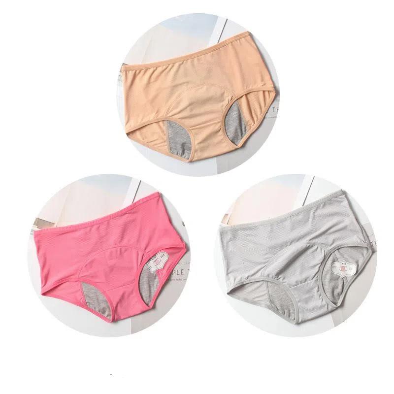 3 Stück Auslaufsichere Menstruationsslips Damen Unterwäsche Physiologische Hüfthose