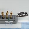Resin Thinker Statues Abstract Art Sculptures for Office Bookshelf Living Room Bull Figurine Feng