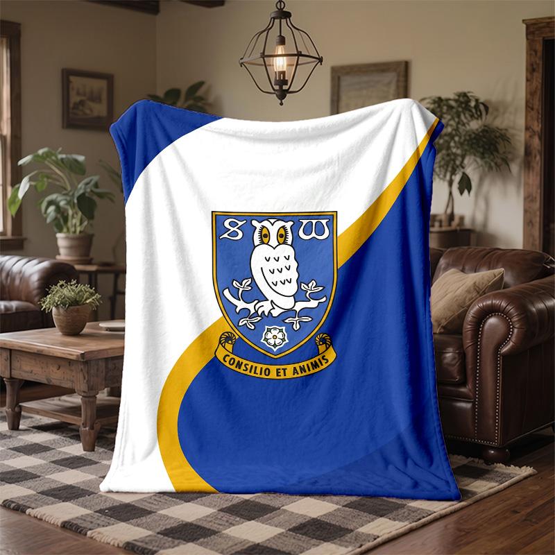 Coperta in Flanella con Stampa Sheffield Wednesday Calcio Morbida Calda Coperta da Divano Letto per Casa Ufficio Camera da Letto