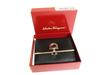 Authentic Salvatore Ferragamo Gancini Black Leather Bifold Wallet #9717  Refurbished