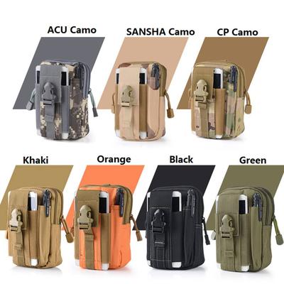 Unisex Running Camping MOLLE Hunting Accessories Mobile Phone Case Pouch Waist Bag Waterproof Nylon Multifunction Casual Waist Pack Small Bag