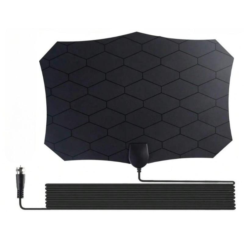 

4K Высокий коэффициент усиления HD ТВ DTV Бокс Цифровая ТВ антенна Вилка ЕС Усилитель Активная комнатная антенна HD Плоский дизайн С усилителем сигнала чёрный