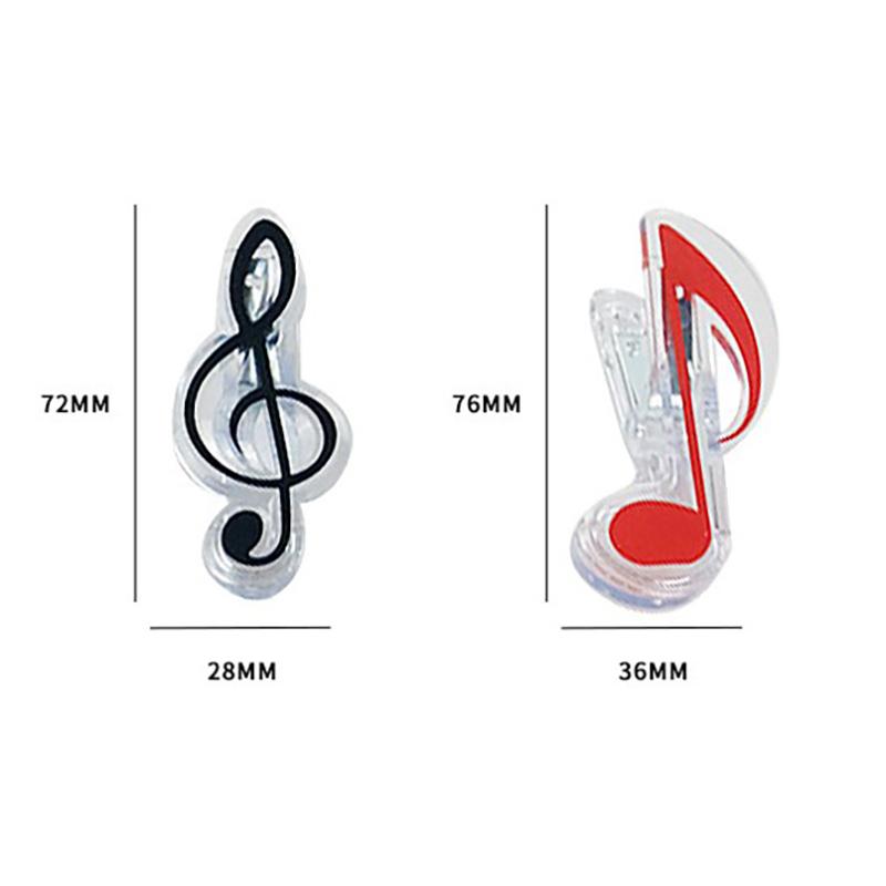 Book Paper Sheet Clips Steel Spring Score Funny Mini Music Folder Clips Decorative Paper Musical Notation Clips