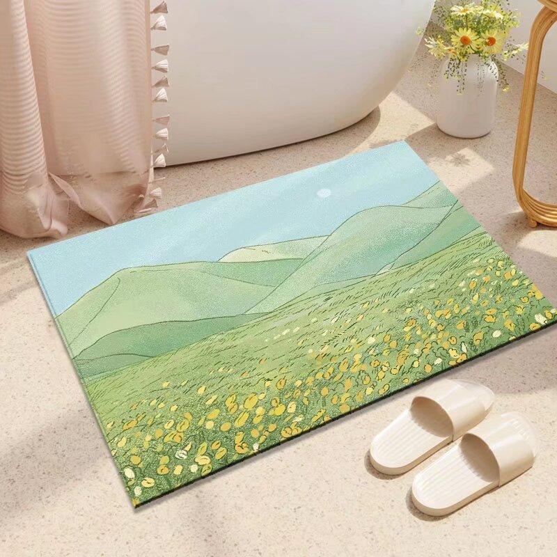 Door Dirt-resistant Bathroom Floor Mat Diatom Mud Water-absorbing Quick-drying Toilet Toilet Bathroom Non-slip Mat