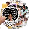 50PCS Black Magic Affirmation Sticker Modern Waterproof Classic DIY Scrapbook Coffee Luggage Skateboard Art Picture Sticker