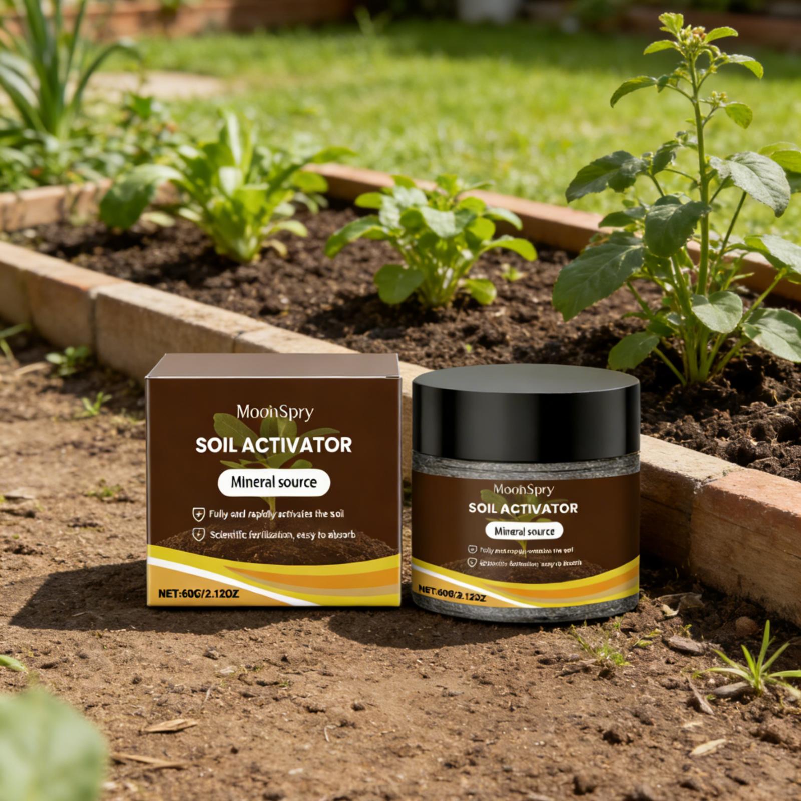 MoonSpry Soil Activator Promote Plant Growth Boost Root Development Scientific Fertilization Mild Plant Nutrient Supplement 120g 60g