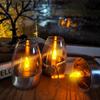 Solar Powered Flameless Candles Outdoor Waterproof LED Night Lights For Garden Wedding Party Decor Holiday Atmosphere Lamp