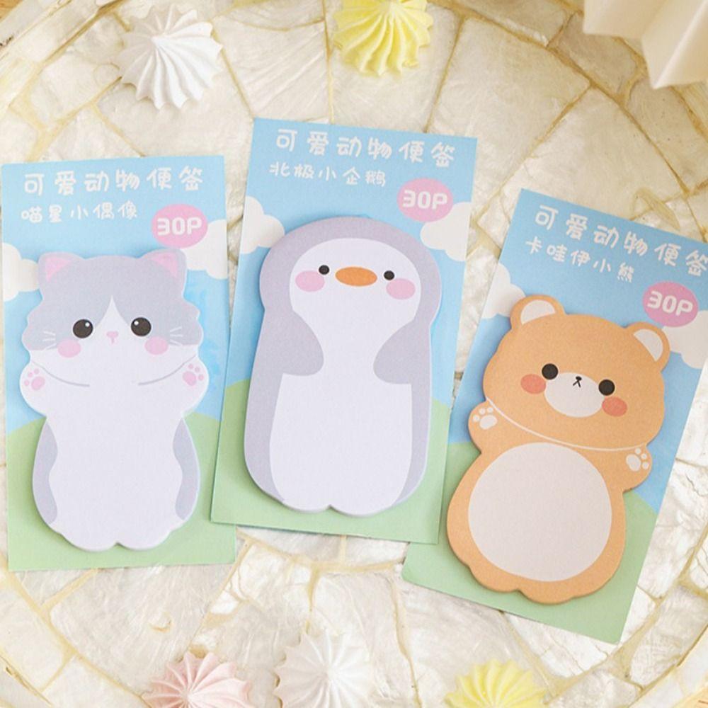 Cartoon Bear Animal Memo Pad Cat Message Paper Message Notes Notepad  Office