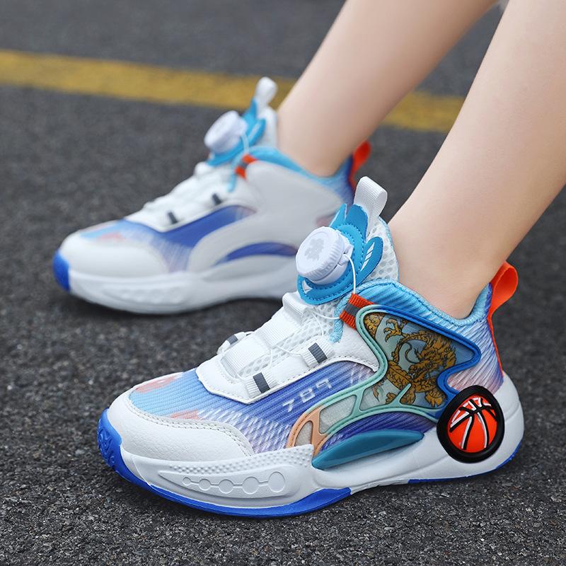 Children's basketball shoes Boys middle-aged and older children professional practical training 2025 spring and summer new girls breathable shoes