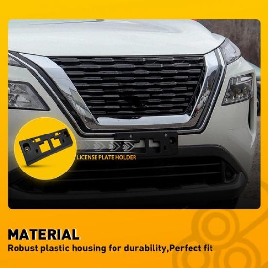 For Nissan Rogue 21 22  Black Front Bumper License Plate Bracket NI1068155 V