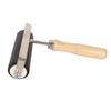 Rubber Brayer Roller 3.9in Wide Wooden Handle Anti Slip Metal Frame Ink Roller for Printmaking Stamping Wallpaper