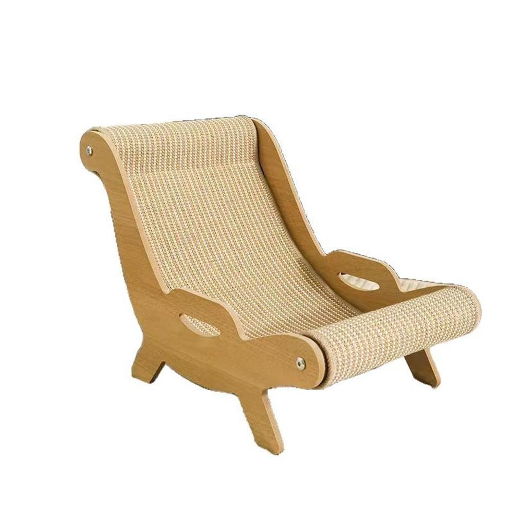 Elevated Pet Rocking Chair Wooden Cat Sofa Bed Cat Scratcher Cat Hammock Bed  for Cats/Dogs