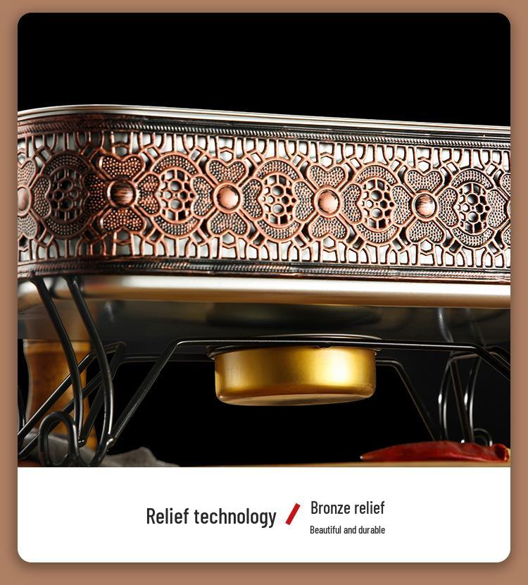 Rostfritt Stål Dubbelörad Djup Rektangulär Bak- och Grillplåt för Fisk och Skaldjur