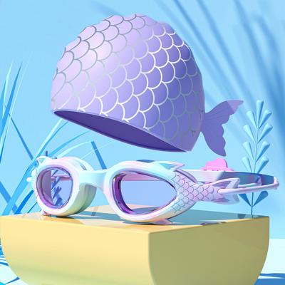 Occhialini da nuoto professionali HD impermeabili antiappannamento in silicone per nuoto, occhialini da nuoto per bambini