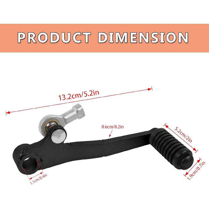 Motorcycle Gear Shifter Shift Lever Shifter Pedal Replacement for Yamaha YZF R7 2022 2023 2024 (Black)
