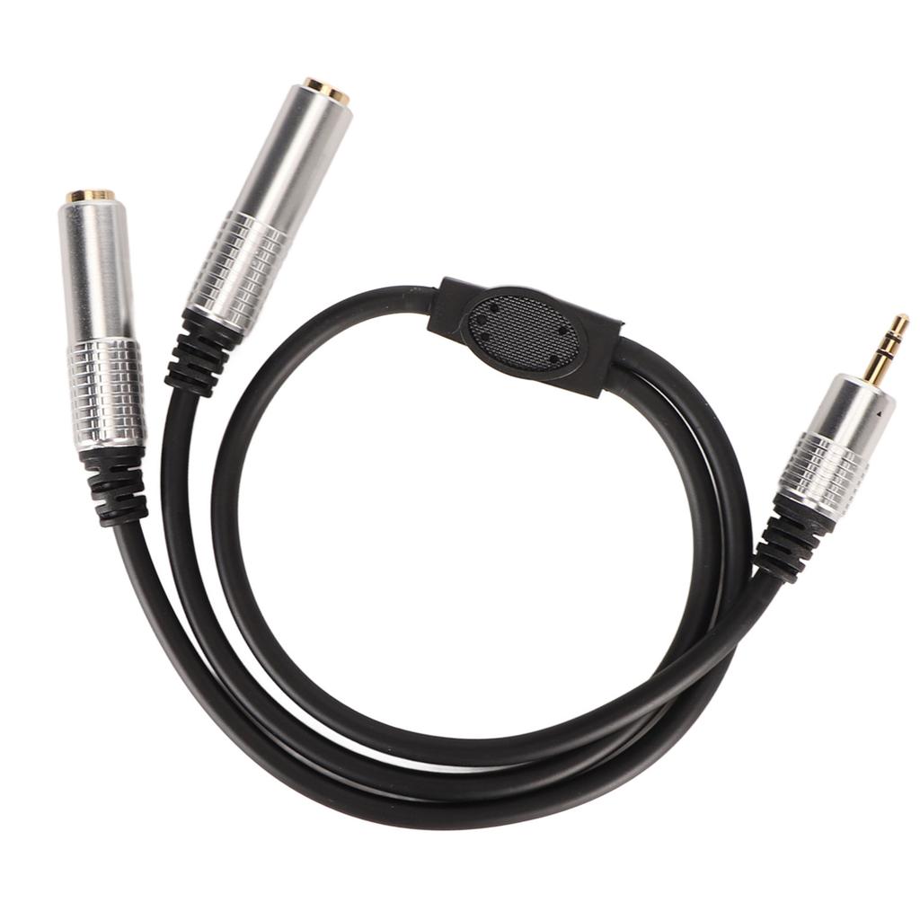 3.5mm to Dual 6.35mm Cable Male to Dual Female Plug and Play Y Splitter Cord for Microphone Speaker
