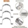 15 Pcs 304 Stainless Steel U Type Pipe Clamp, 60mm Pipe Fixing Clamp for Conduit, Pipe and Cable Bracket (15 Pack, M60)