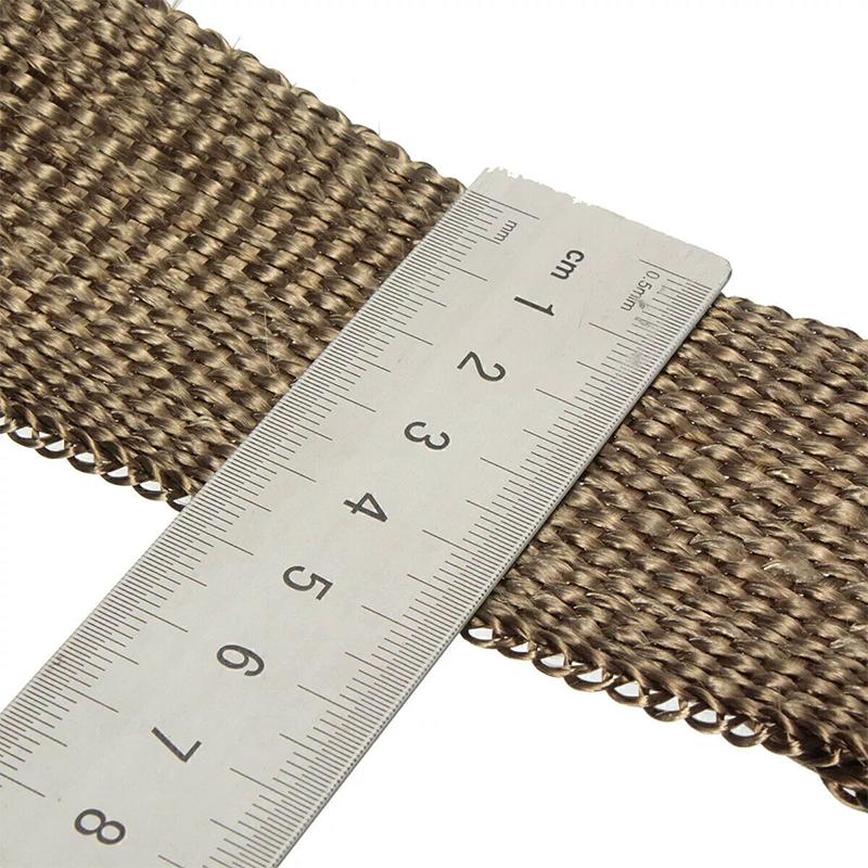 10M Motorcycle Exhaust Thermal Tape Header Heat Wrap Manifold Insulation Roll Resistant with Stainless Ties