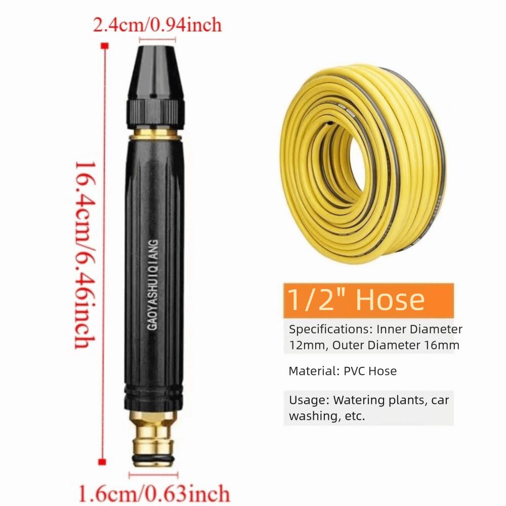 High Pressure Car Water Sprayer 5/10/20/30m Hose Watering Tube Nozzle Set  Car Washing